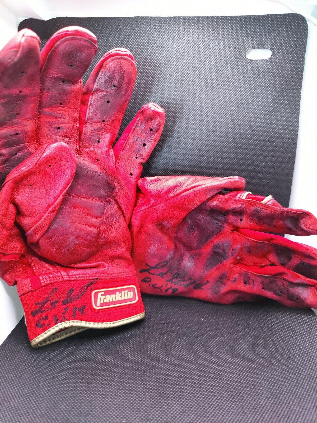 Lamonte Wade, Jr. Autographed Game Used Batting Gloves with COA 🔥🔥🔥