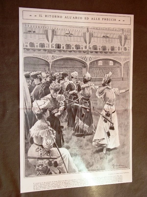 London 1906 At the Olympics Women\'s Archery Race England London 1906 At the Olympics Women\'s Archery Race England