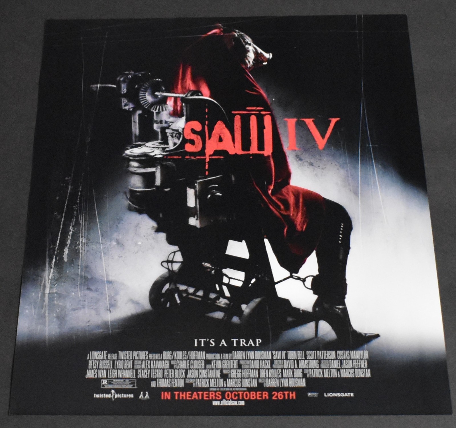 2007 Print Ad Saw IV Movie Promo It\'s a Trap Twisted Pictures Lionsgate Art