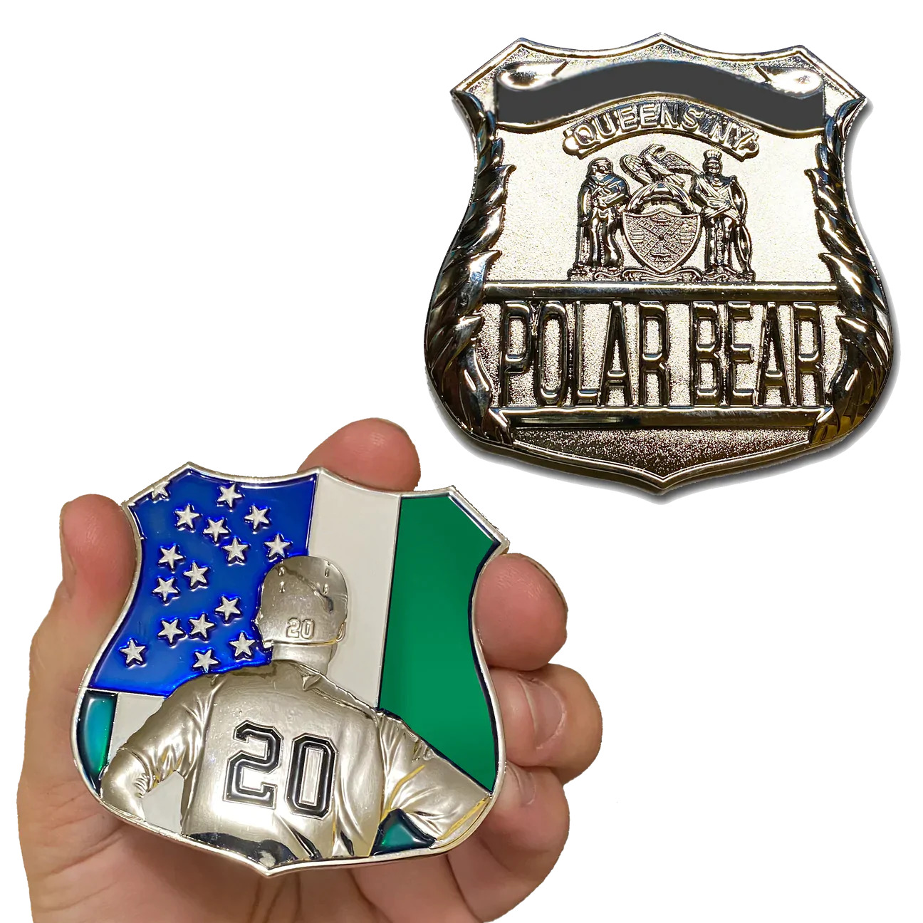 Polar Bear NY Mets Pete Alonso inspired NYPD Challenge Coin DD-020