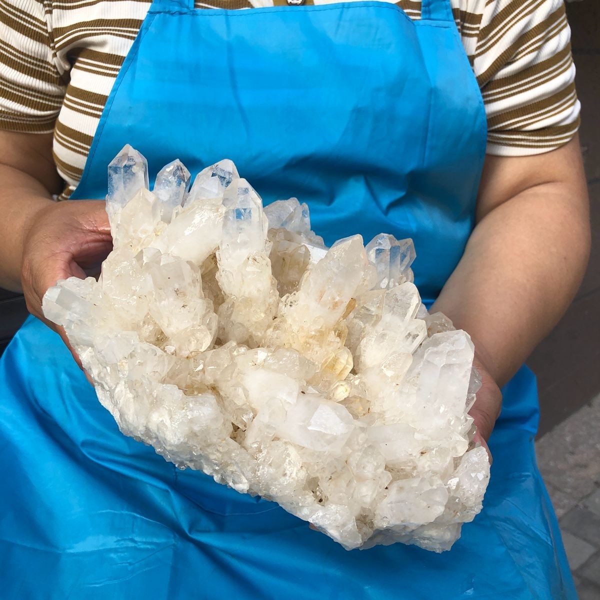 7.12LB Natural Transparent White Quartz Crystal Cluster Specimen Healing 6614