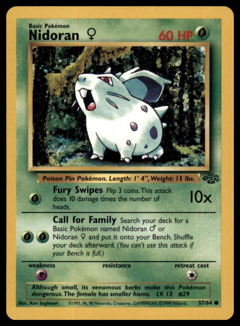 Jungle #57/64 Nidoran F Jungle #57/64 Nidoran F