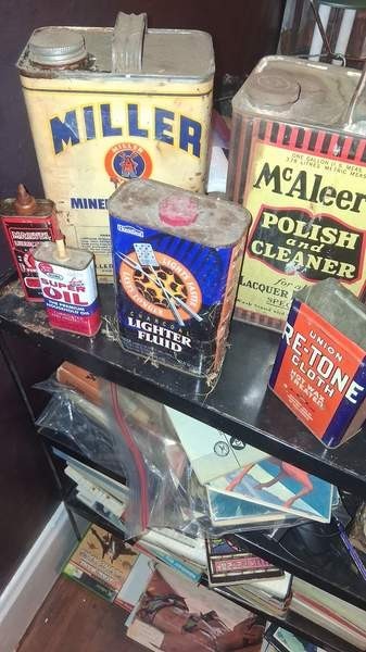 Vintage McAleer Polish Cleaner 1 Gallon Can Red Black Yellow Advertising Tin Vintage McAleer Polish Cleaner 1 Gallon Can Red Black Yellow Advertising Tin