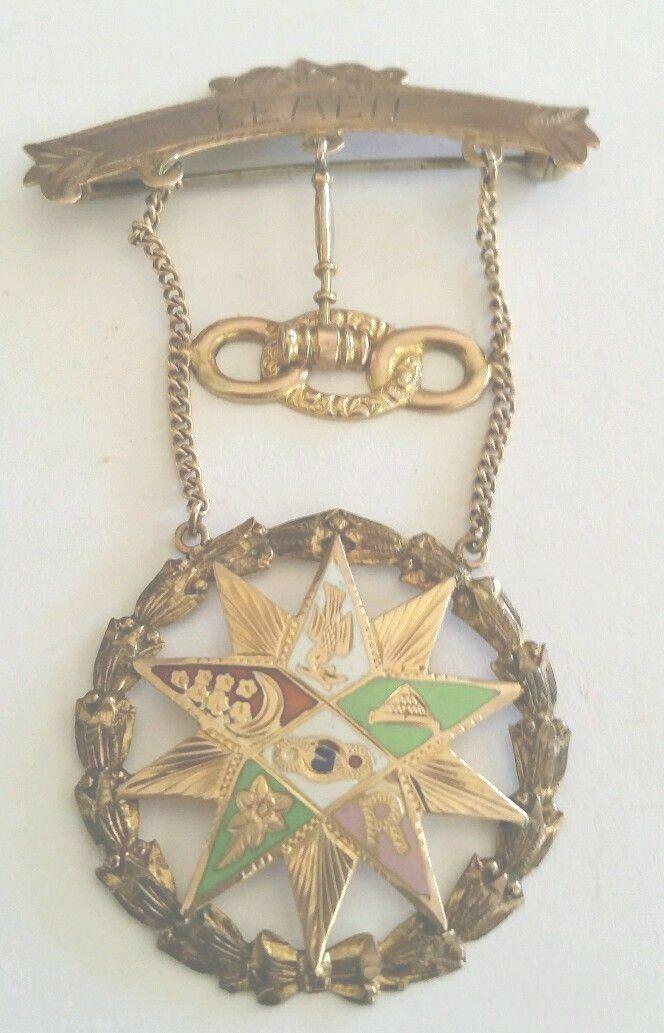 Vintage Antique 14K Enamel Odd Fellows Medal Brooch Pin Jewel Lodge #659 Vintage Antique 14K Enamel Odd Fellows Medal Brooch Pin Jewel Lodge #659