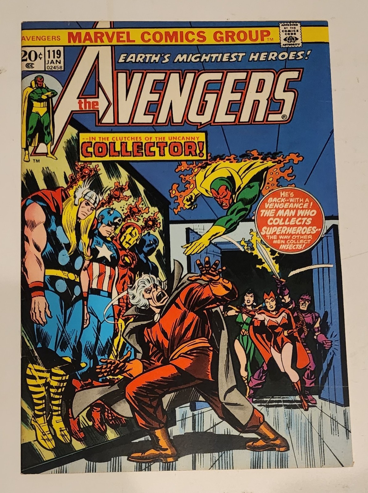 AVENGERS #119 COLLECTOR GLOSSY 9.0/9.2 1974 AVENGERS #119 COLLECTOR GLOSSY 9.0/9.2 1974