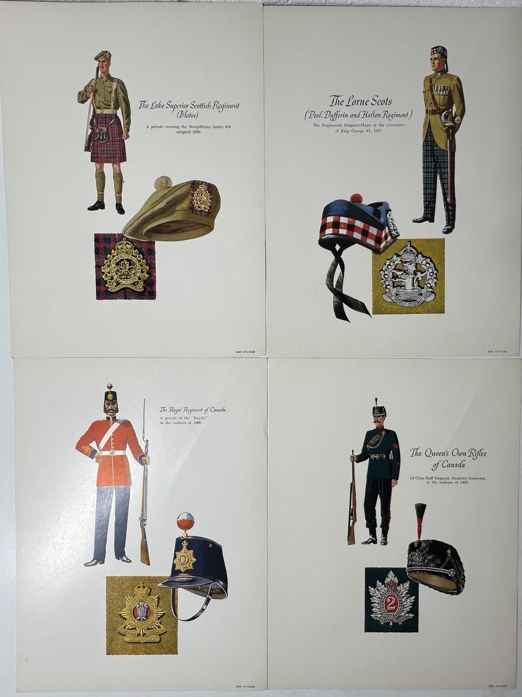 Vintage Canadian Military Regiment Uniform Prints O’Keefe’s 9x12 Vintage Canadian Military Regiment Uniform Prints O’Keefe’s 9x12