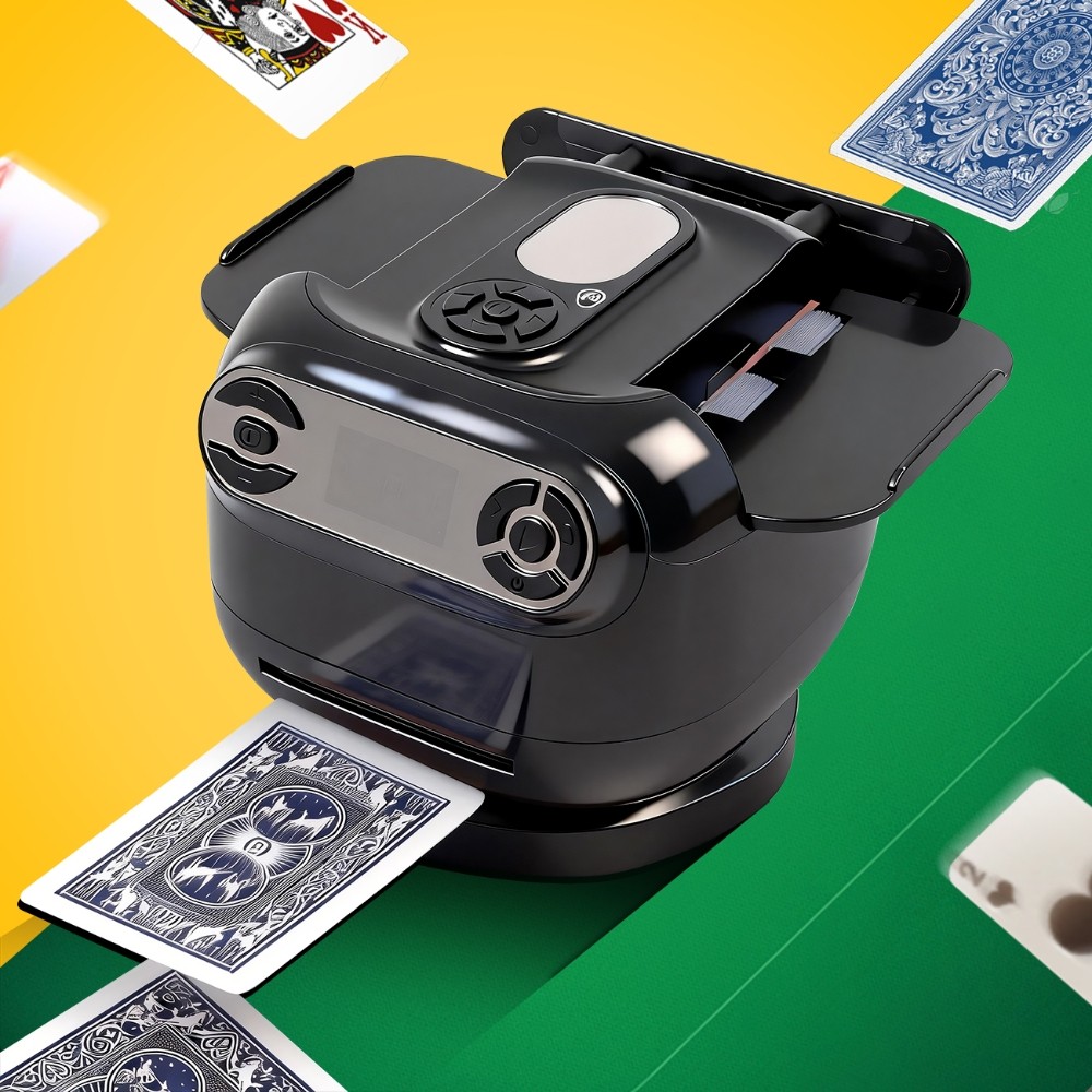 Automatic Card Shuffler and Dealer 360° Rotating Card Shuffler 2-Deck Card