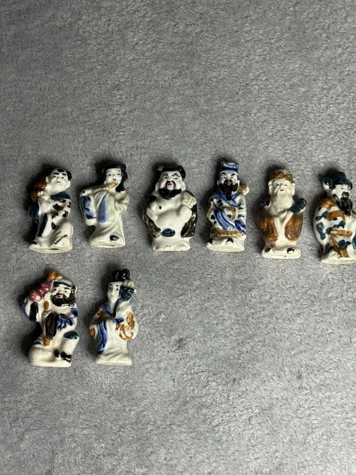 Vintage Porcelain 8 Chinese Figurines Vintage Porcelain 8 Chinese Figurines