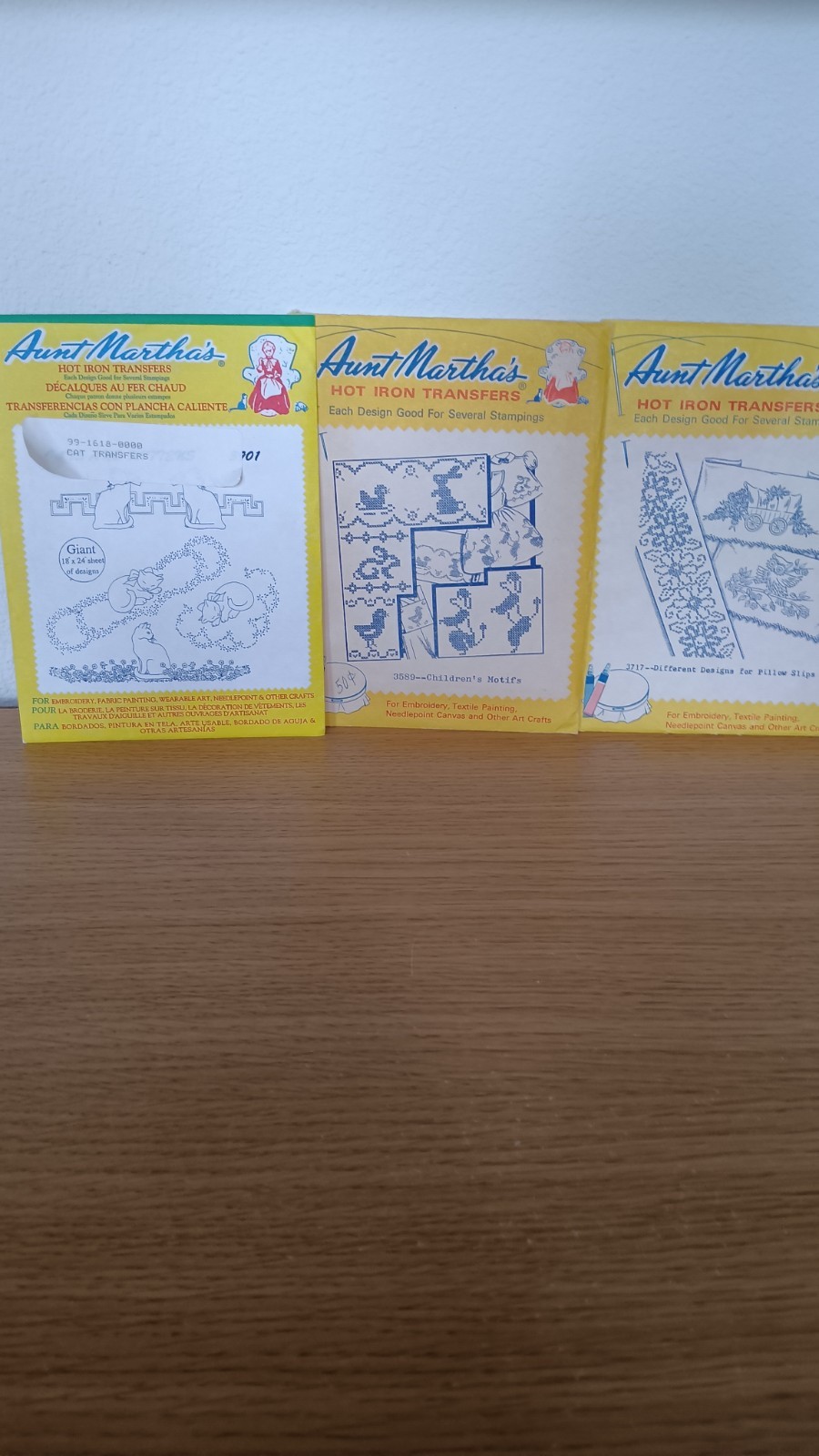 Aunt Martha's Hot Iron Transfers Lot Of 3 New Uncut Various Animals Aunt Martha's Hot Iron Transfers Lot Of 3 New Uncut Various Animals