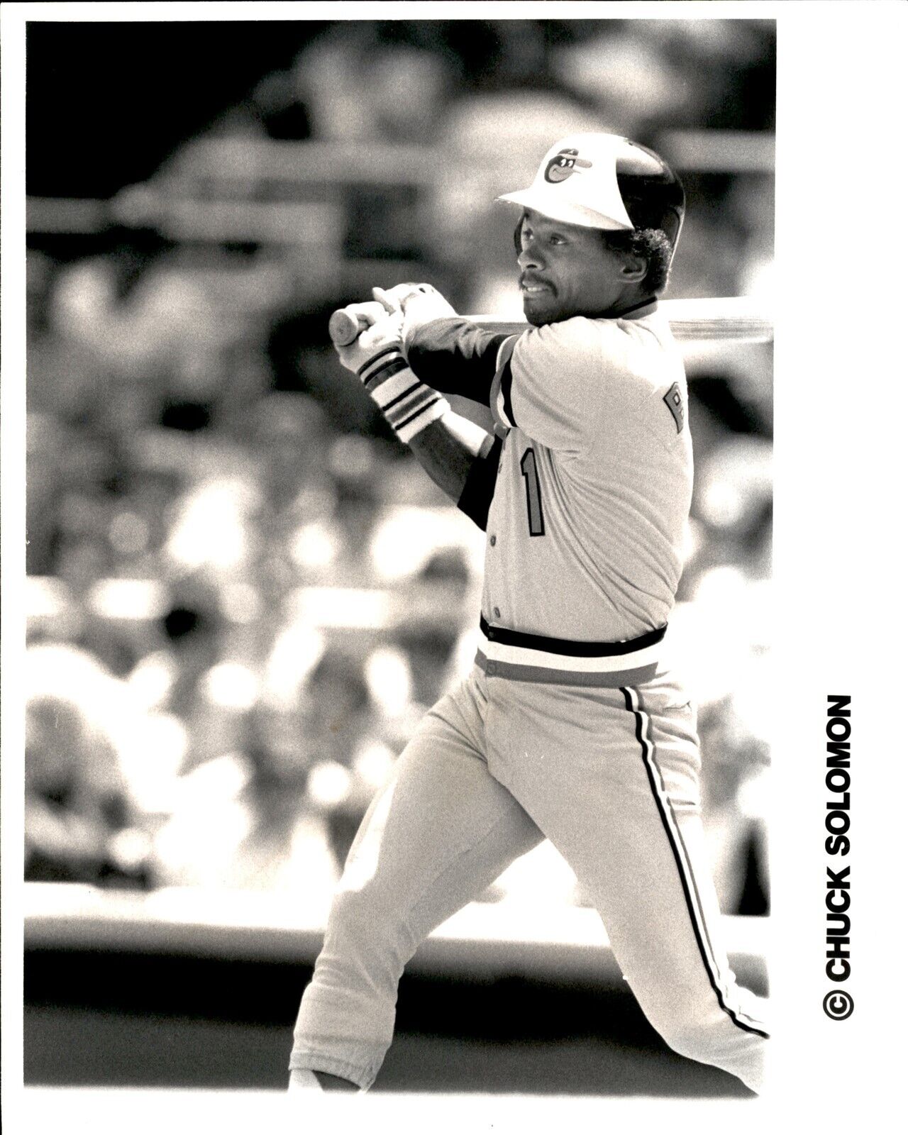 LD261 1982 Original Chuck Solomon Photo AL BUMBRY Baltimore Orioles Hall of Fame