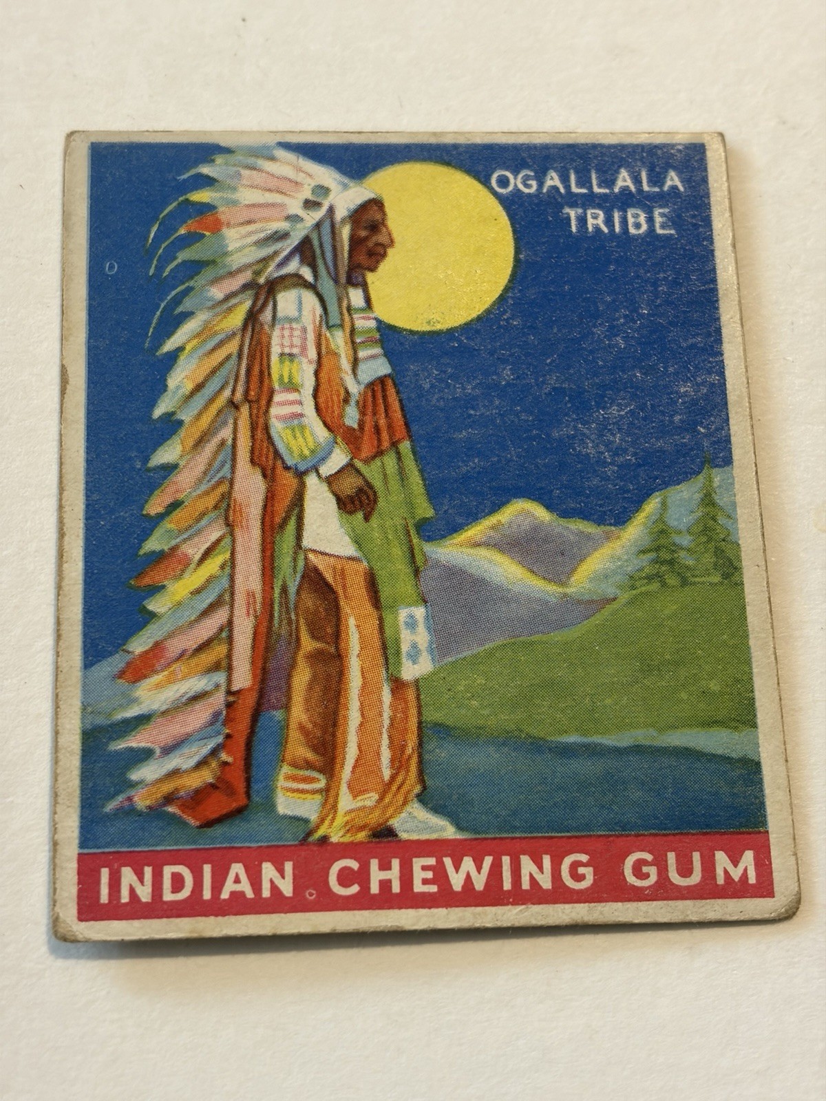1933 Goudey Indian Chewing Gum Series #15 OGALLALA TRIBE Native American Sioux 1933 Goudey Indian Chewing Gum Series #15 OGALLALA TRIBE Native American Sioux