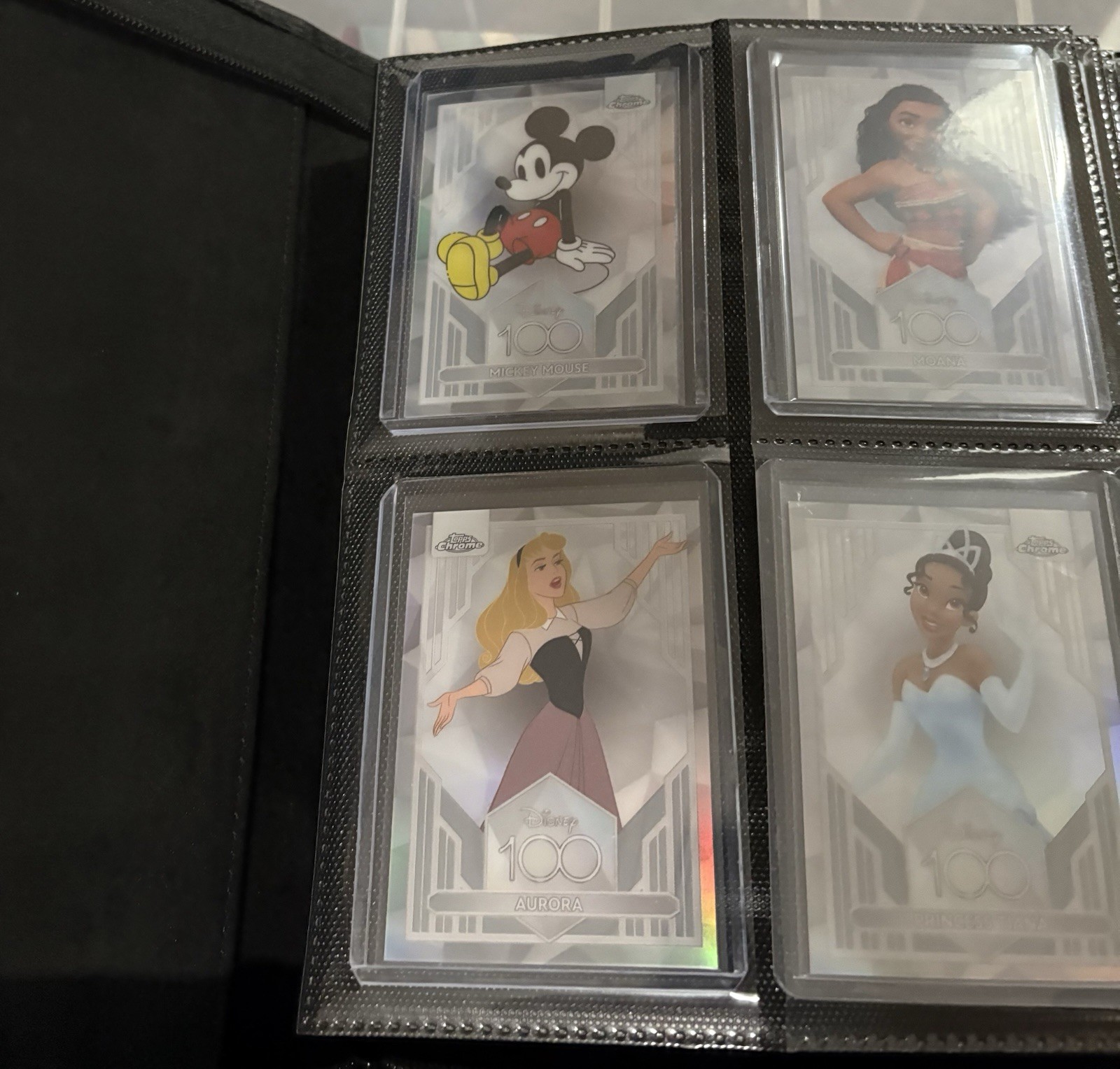 2023 Topps Chrome Disney 100 Mickey/Minnie/Elsa Refractor Full Set Custom Binder 2023 Topps Chrome Disney 100 Mickey/Minnie/Elsa Refractor Full Set Custom Binder
