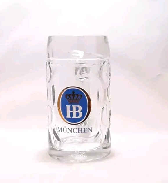 HB Hofbrauhaus Munchen Dimpled Glass Beer Stein/Mug 0.5 Liter New HB Hofbrauhaus Munchen Dimpled Glass Beer Stein/Mug 0.5 Liter New