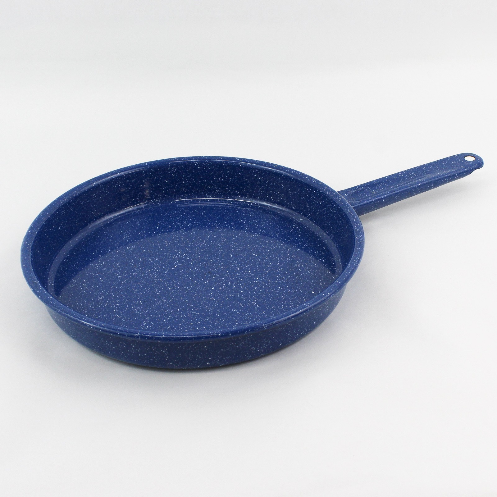 Vintage Blue Speckled Enamelware Skillet Frying Pan 10.5 inches Vintage Blue Speckled Enamelware Skillet Frying Pan 10.5 inches