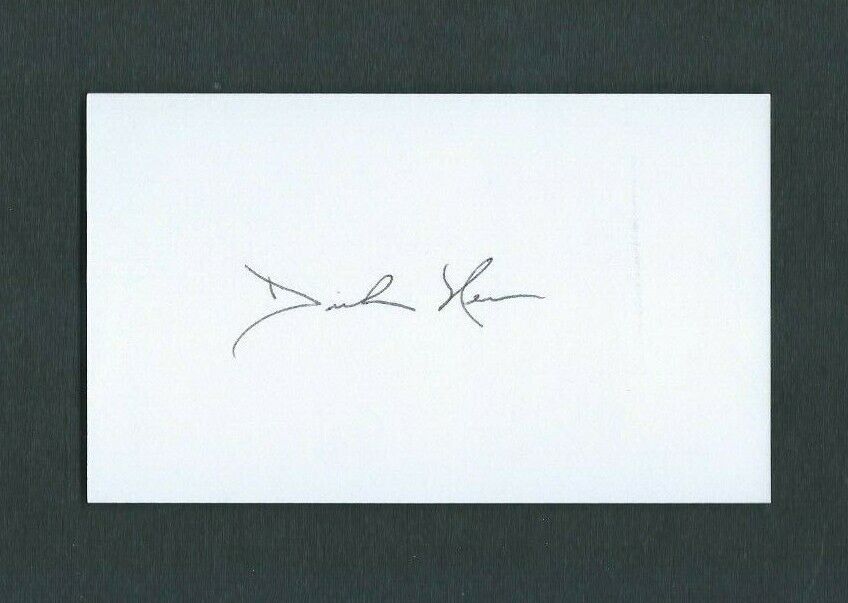 DICK NEN (Robbs\' Dad) Dodgers Senators Cubs Signed Autograph 3 X 5 Index Card 