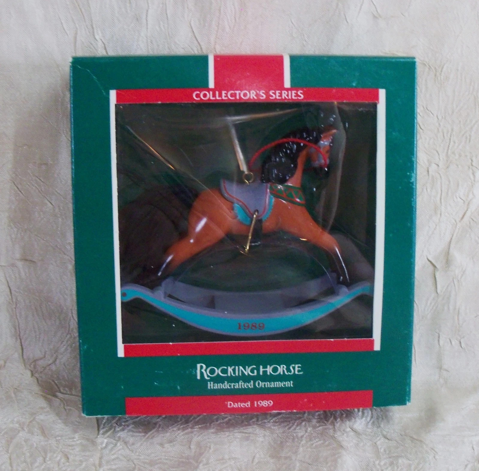 Hallmark Rocking Horse Vintage 1989 Christmas Holiday Ornament In Box