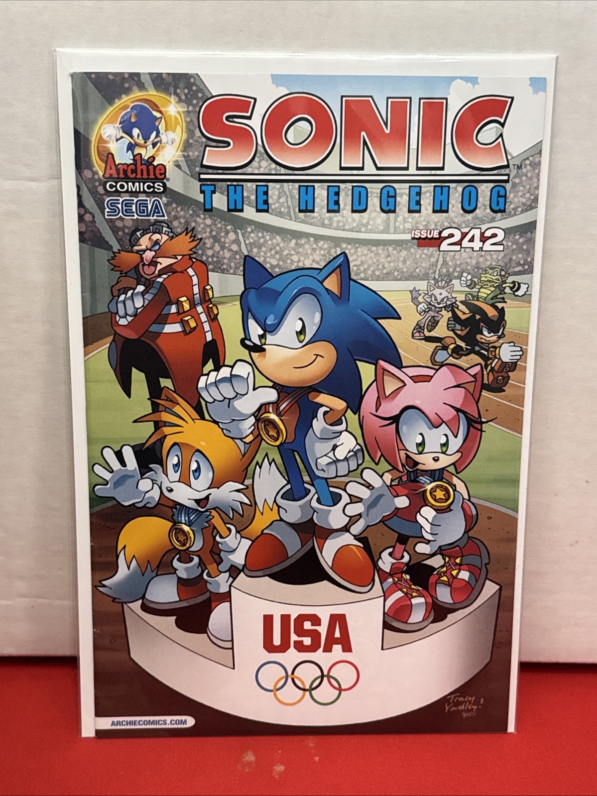 Sonic the Hedgehog #242 2012 Archie Comics USA Olympics Podium Cover