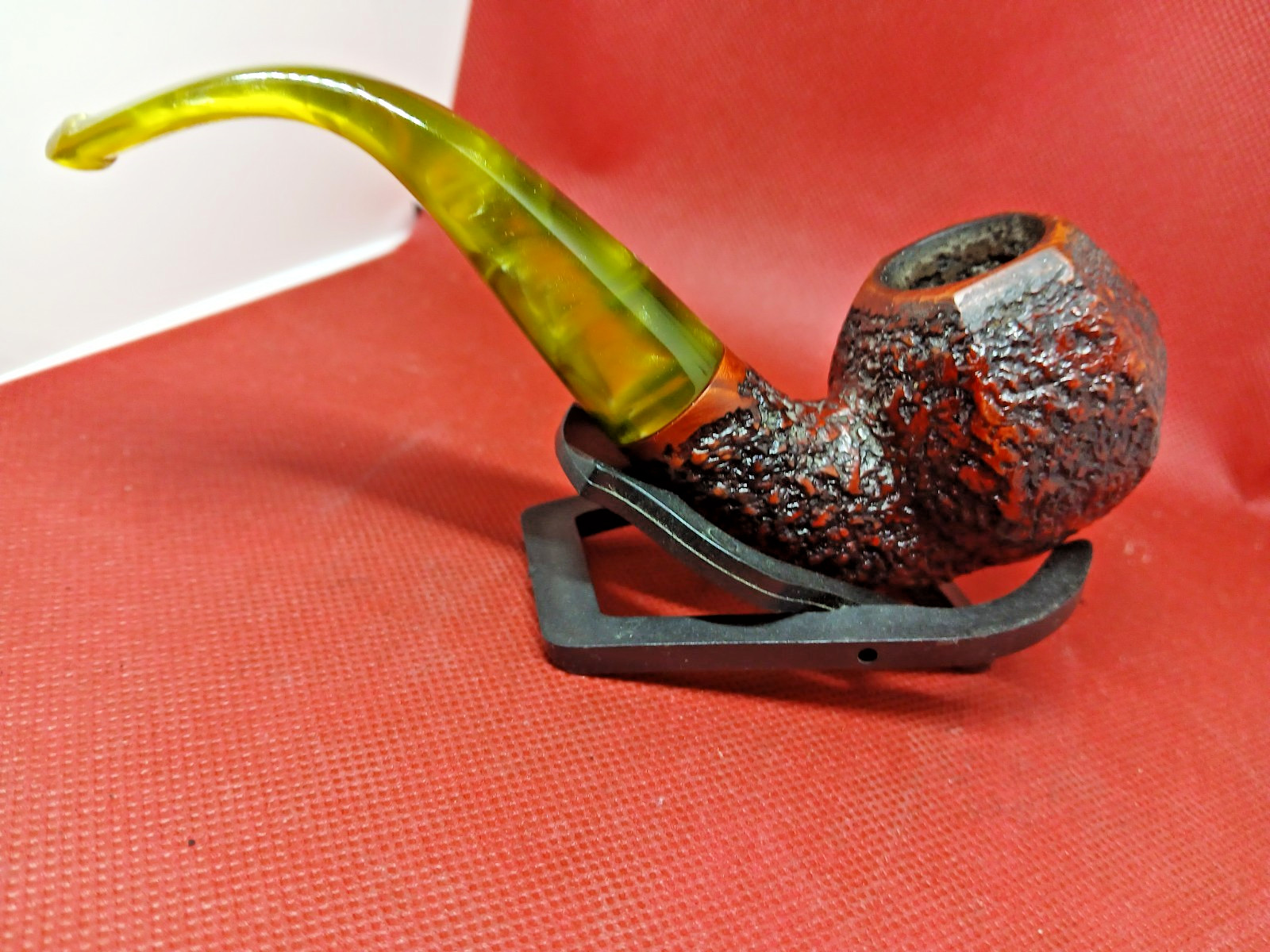 RARE VINTAGE MASTRO GEPPETTO RUSTICATED PANELED BENT APPLE PIPE RARE VINTAGE MASTRO GEPPETTO RUSTICATED PANELED BENT APPLE PIPE