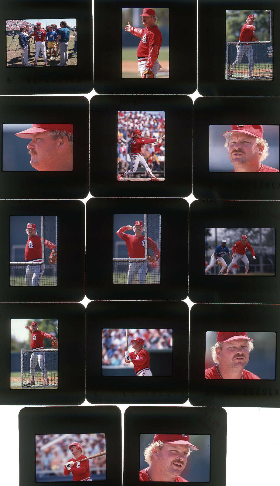 1980s 35mm photo slides Bob Horner St. Louis Cardinals  Baseball  Group of 14