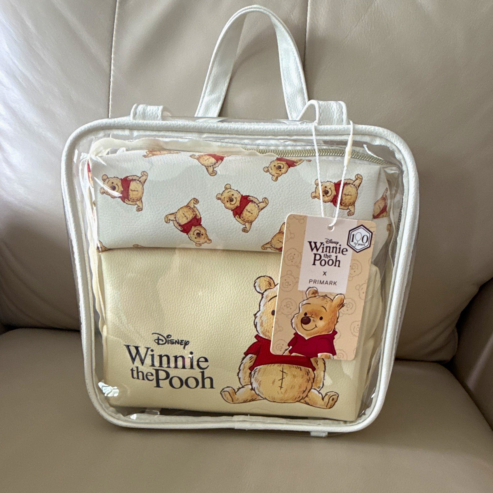 Primark Disney Winnie the Pooh 100 Years Clear Zip Cosmetic Bag Set NWT Sealed Primark Disney Winnie the Pooh 100 Years Clear Zip Cosmetic Bag Set NWT Sealed