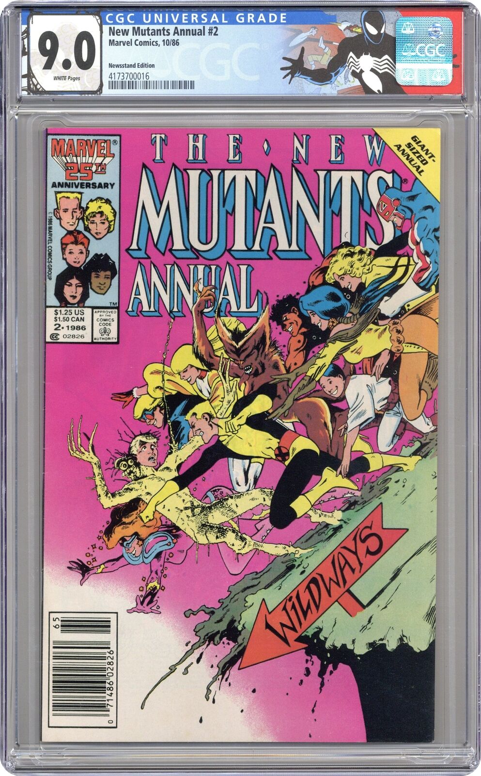 New Mutants Annual #2N CGC 9.0 Newsstand 1986 4173700016