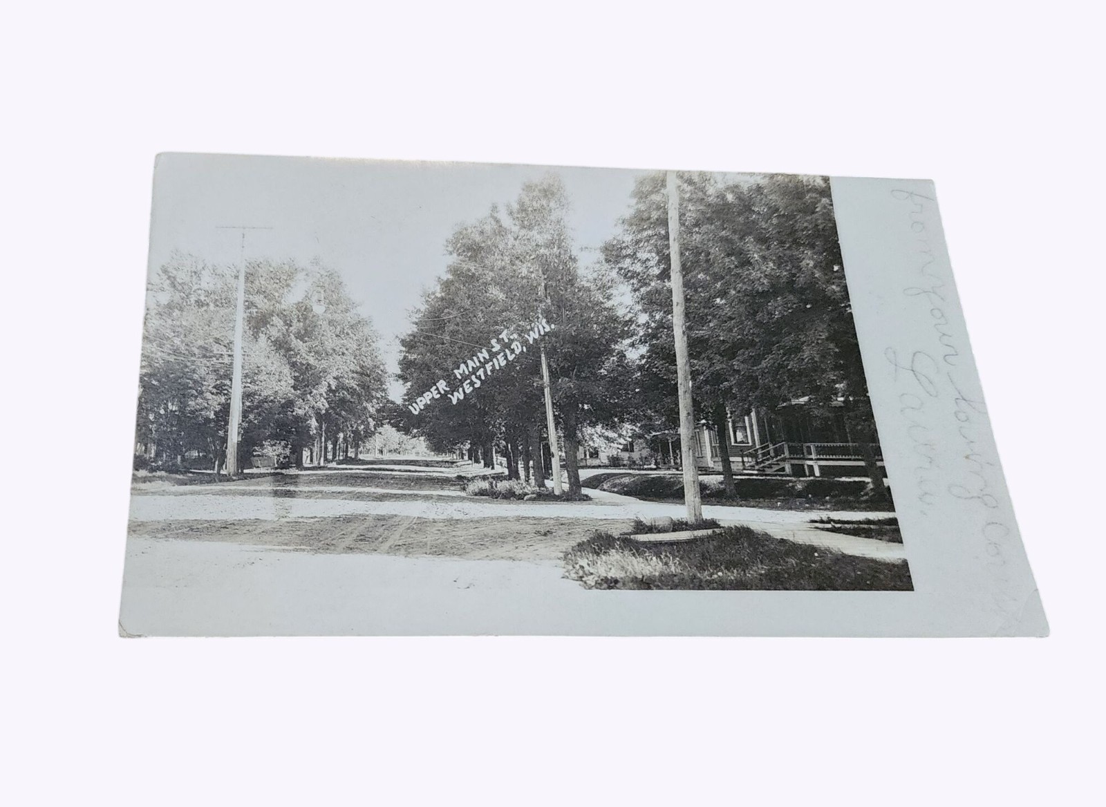 Antique Black & White Photo Postcard 1907 Westfield Wis RPPC Street Scene Antique Black & White Photo Postcard 1907 Westfield Wis RPPC Street Scene