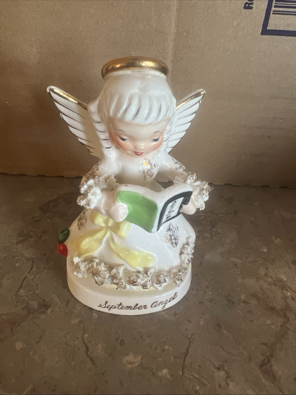 Vintage 1956 Napco Angel Month Figurine September Japan Vintage 1956 Napco Angel Month Figurine September Japan