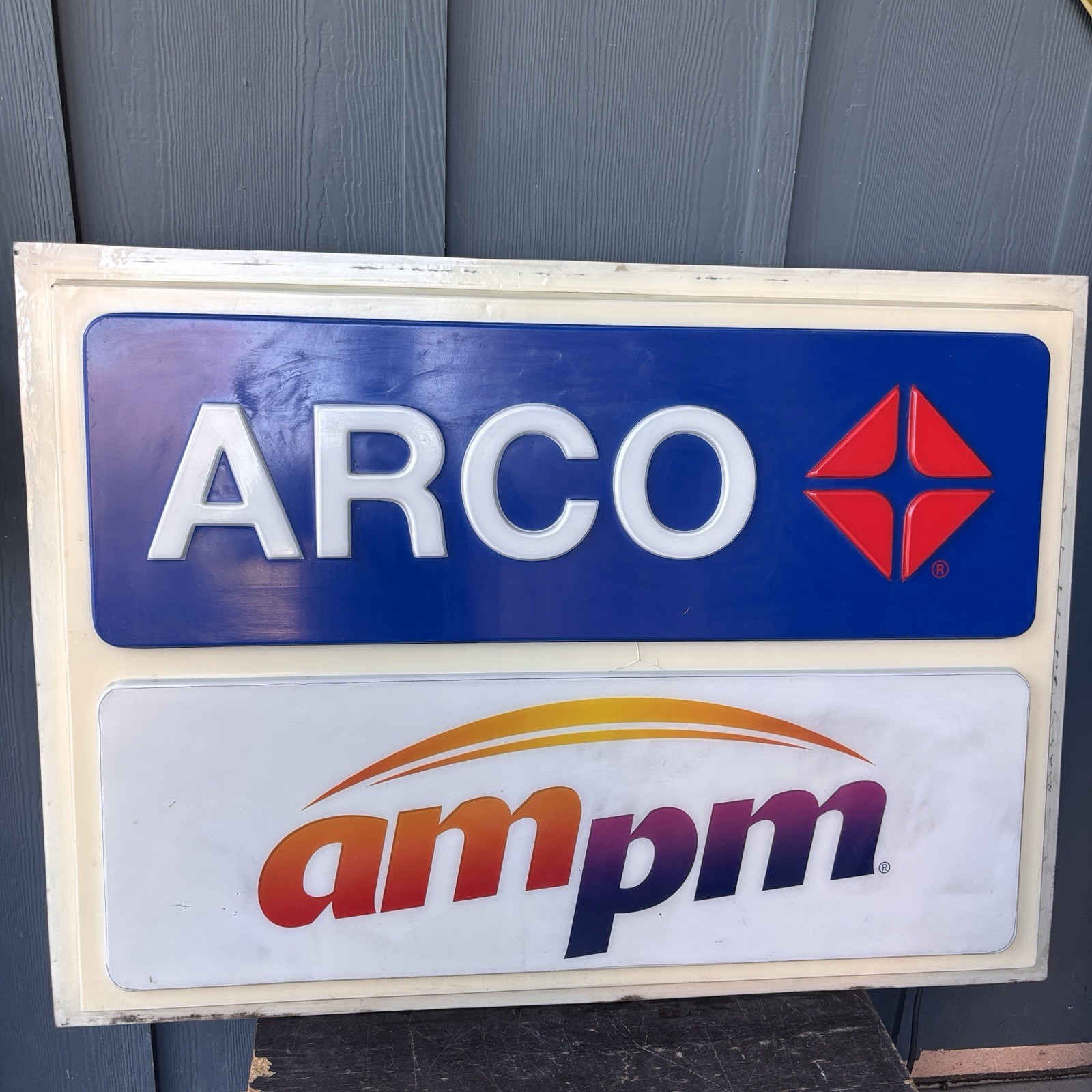 Vintage ARCO AMPM Gas Station Lighted Sign Face Panel 50” x 36” Local Pickup Vintage ARCO AMPM Gas Station Lighted Sign Face Panel 50” x 36” Local Pickup