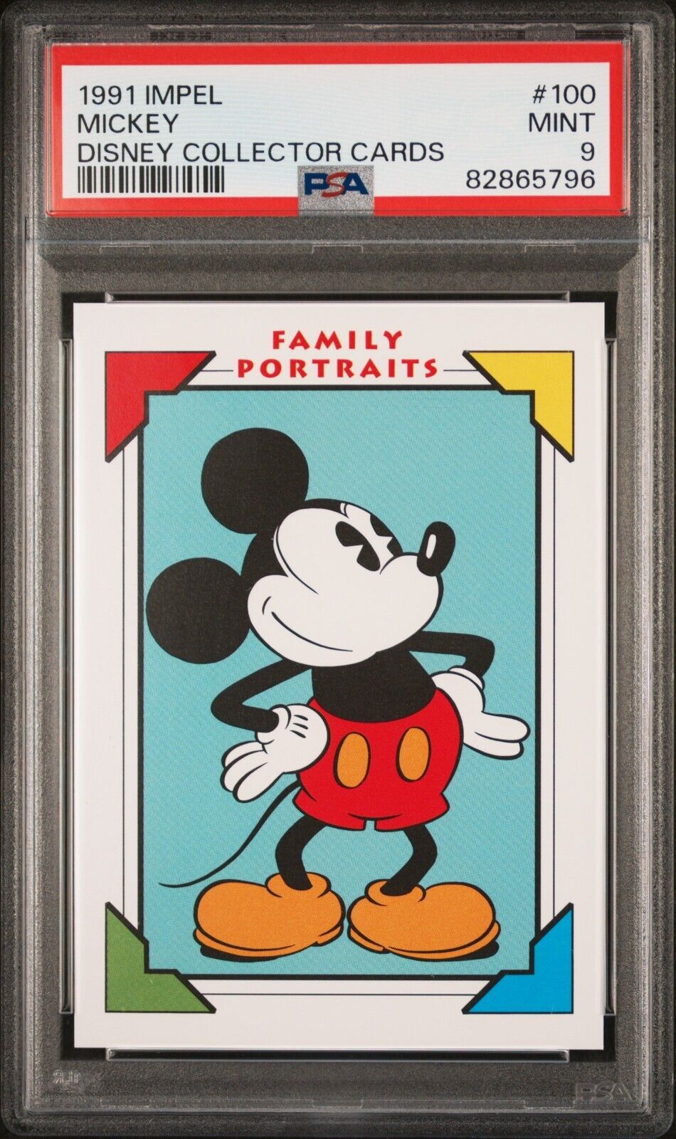 1991 Impel Disney Collector Cards Mickey Mouse PSA 9 MINT #100 Family Portraits