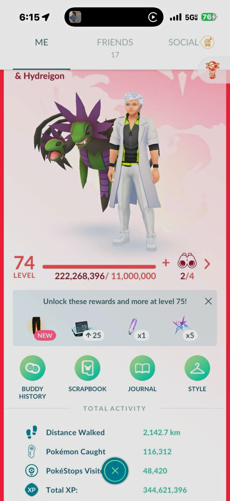 Pokémon GO Level 74 - XP for Level 80 - Loaded Account - Go Fest Played Pokémon GO Level 74 - XP for Level 80 - Loaded Account - Go Fest Played