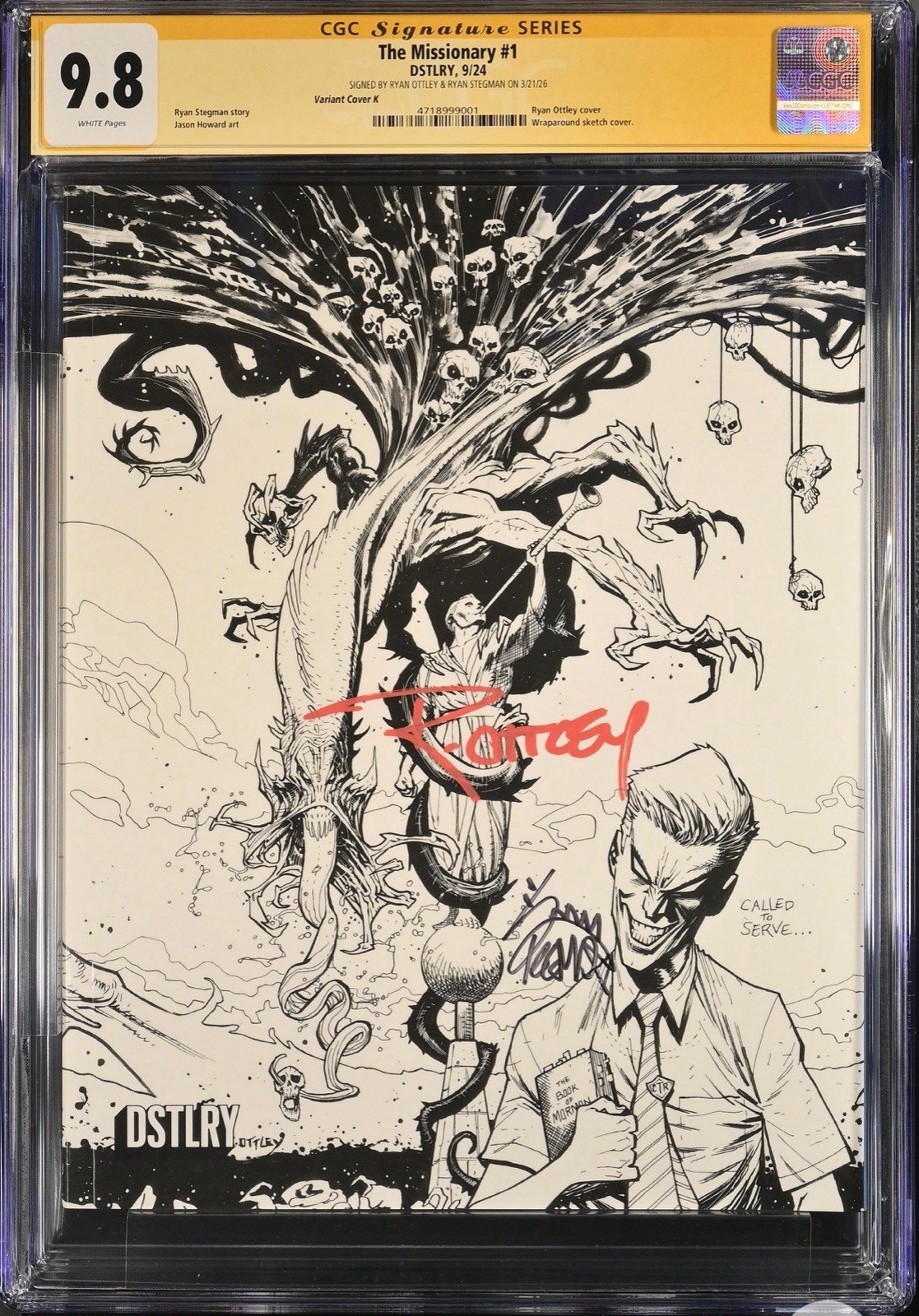 DSTLRY The Missionary #1 CGC 9.8 Signature Series Signed Ottley Stegman RARE DSTLRY The Missionary #1 CGC 9.8 Signature Series Signed Ottley Stegman RARE