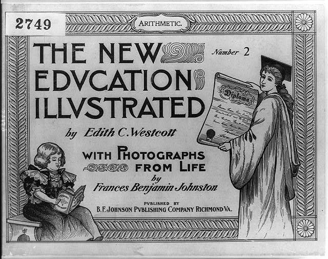 Washington D.C. 1900 New Education Illustrated Arithmetic Title Page Print