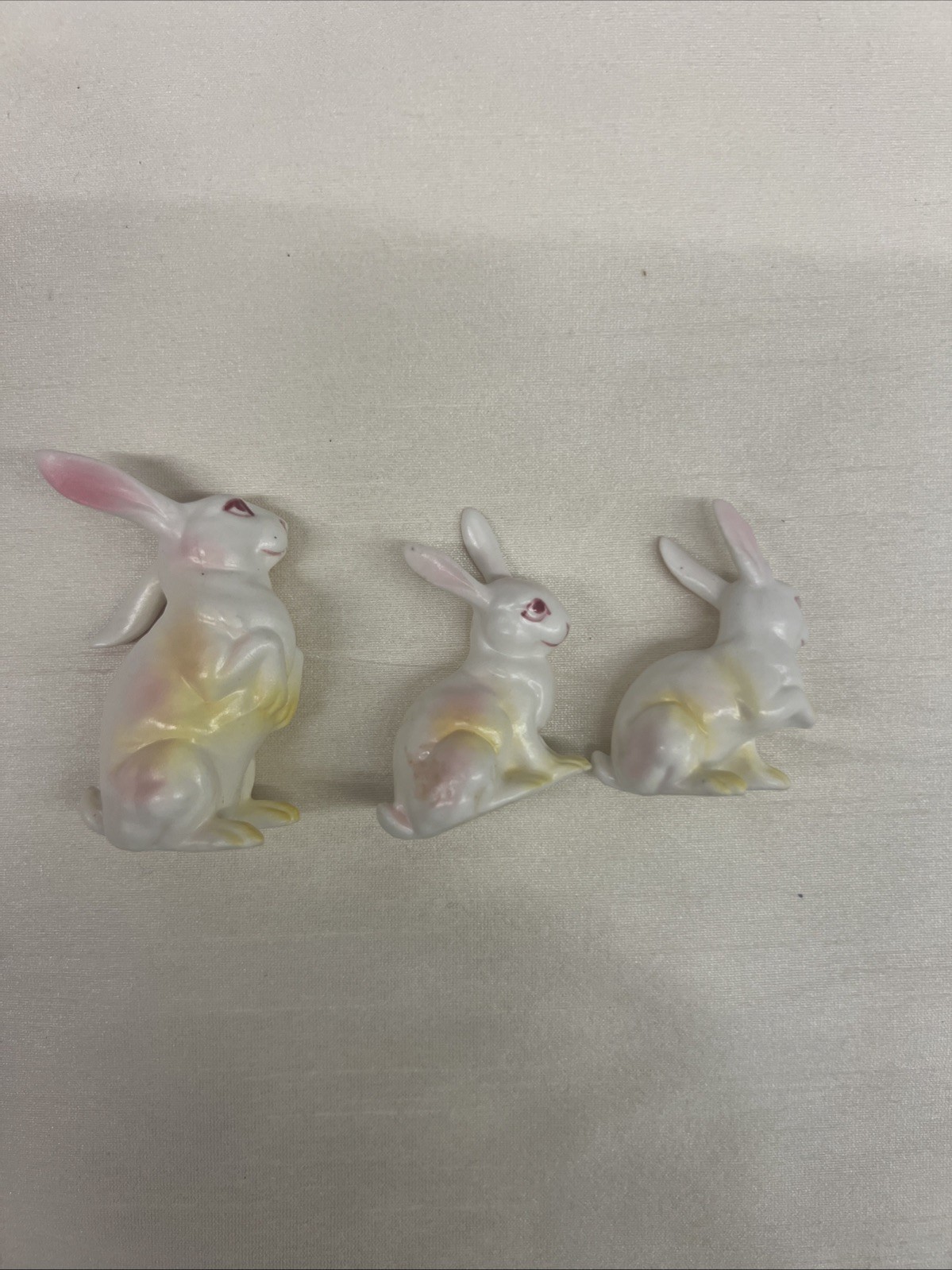 Vintage Lefton White Bunny Rabbit Ceramic Figurine Lot 3 Small Easter Decor TINY Vintage Lefton White Bunny Rabbit Ceramic Figurine Lot 3 Small Easter Decor TINY