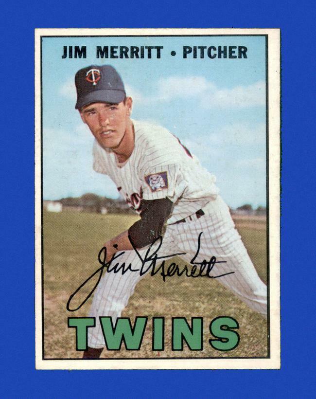 1967 Topps Set Break #523 Jim Merritt EX-EXMINT *GMCARDS*