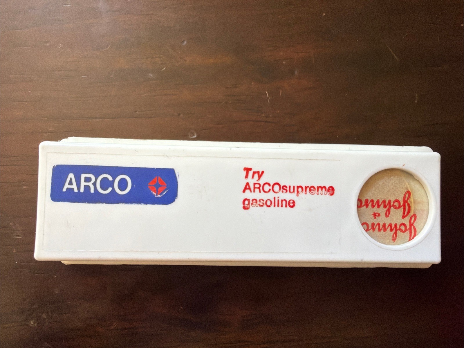 1970s Vintage ARCO Band-Aid Dispenser, Oil Company Promo for ARCO Supreme 1970s Vintage ARCO Band-Aid Dispenser, Oil Company Promo for ARCO Supreme