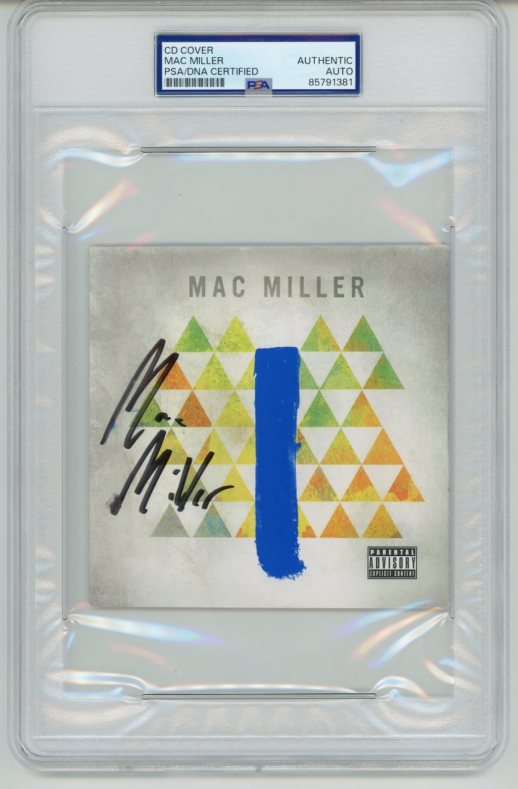 Mac Miller ~ Signed Autographed Blue Slide Park CD Cover ~ PSA DNA Encased Mac Miller ~ Signed Autographed Blue Slide Park CD Cover ~ PSA DNA Encased