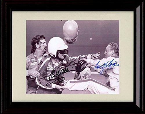 16x20 Framed Bobby Allison / Cale Yarborough Fight Autograph Promo Print -