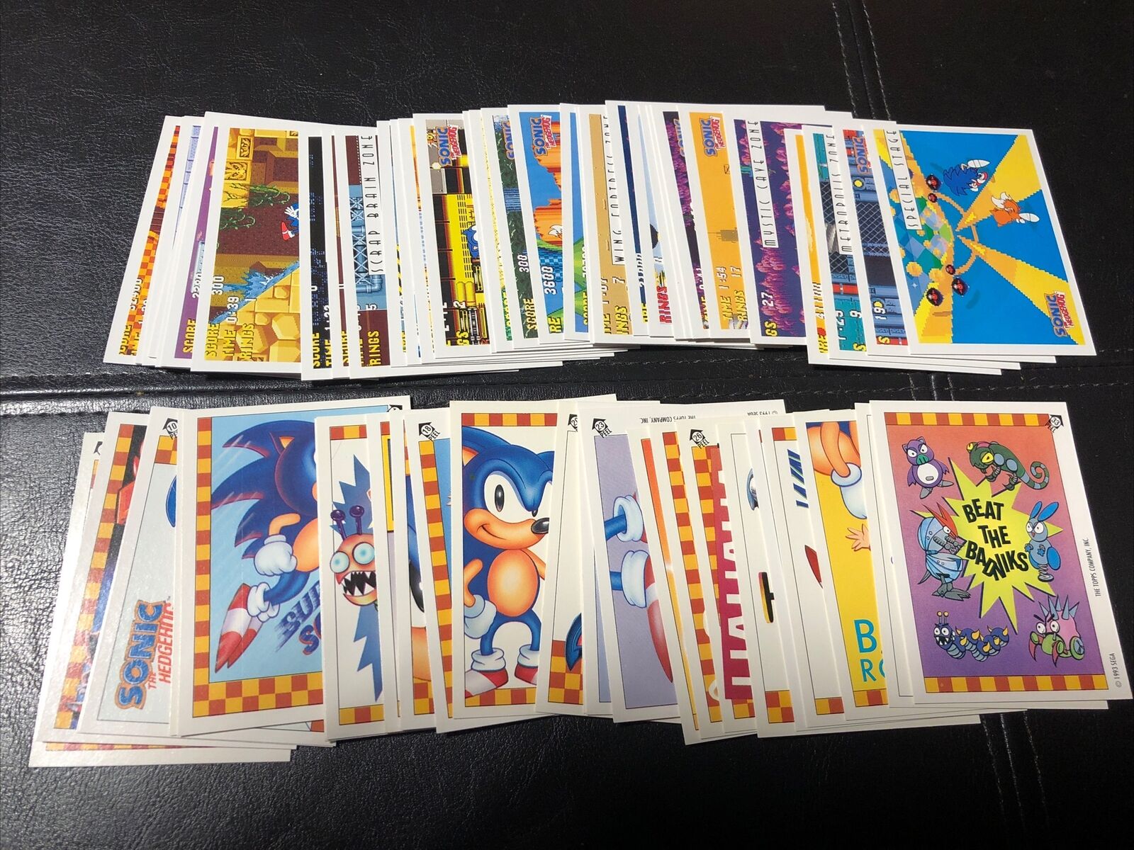 Sonic the Hedgehog Complete 1993 Topps. 33 Cards Plus 25 Of 33 Stickers