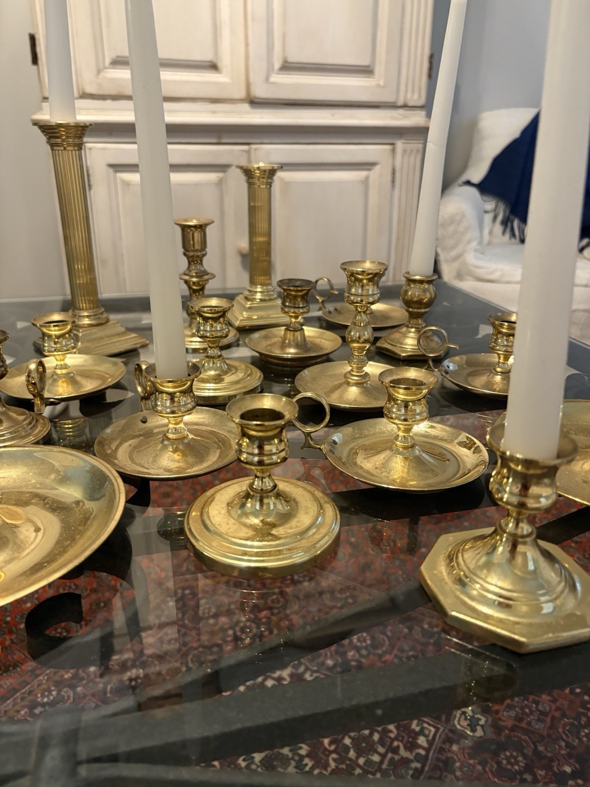 Assorted Lot of 17 Vintage Brass Candlestick Holders Weddings holidays Assorted Lot of 17 Vintage Brass Candlestick Holders Weddings holidays