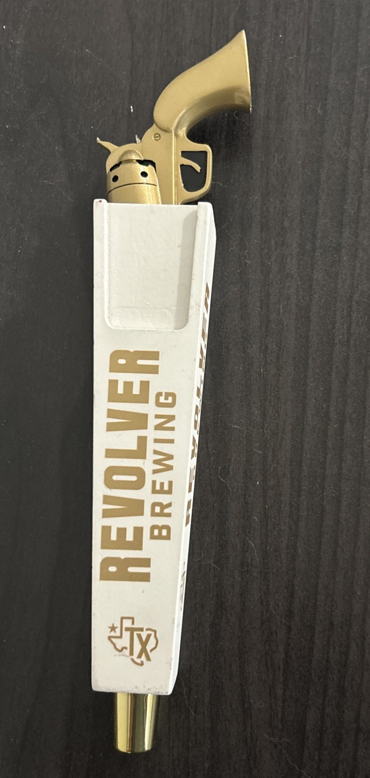 Revolver Brewing Beer Tap Handle Gold Colt 45 Pistol Gun 12