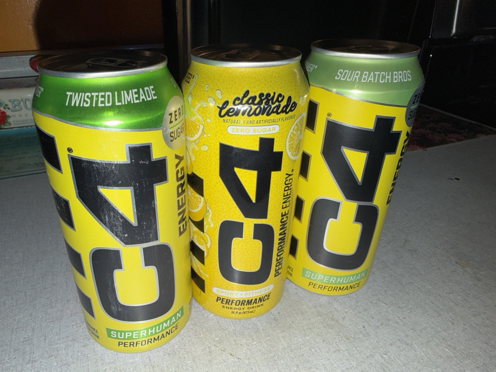 C4 Sour Batch Bros/Twisted Limeade/Classic Lemonade Lot 16oz can (expired/NOS) C4 Sour Batch Bros/Twisted Limeade/Classic Lemonade Lot 16oz can (expired/NOS)