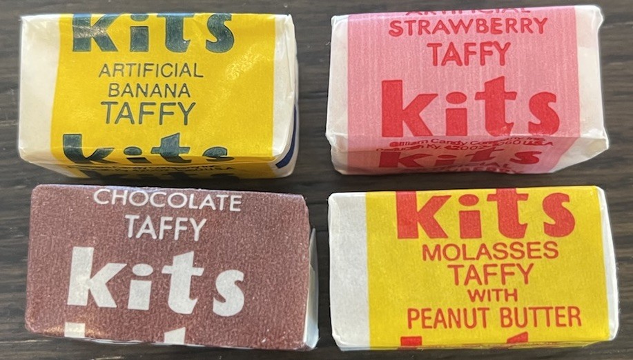 Vintage Lot Of 4 1990’s KITS FLAVORED TAFFY  Sealed  New Old Stock  RARE