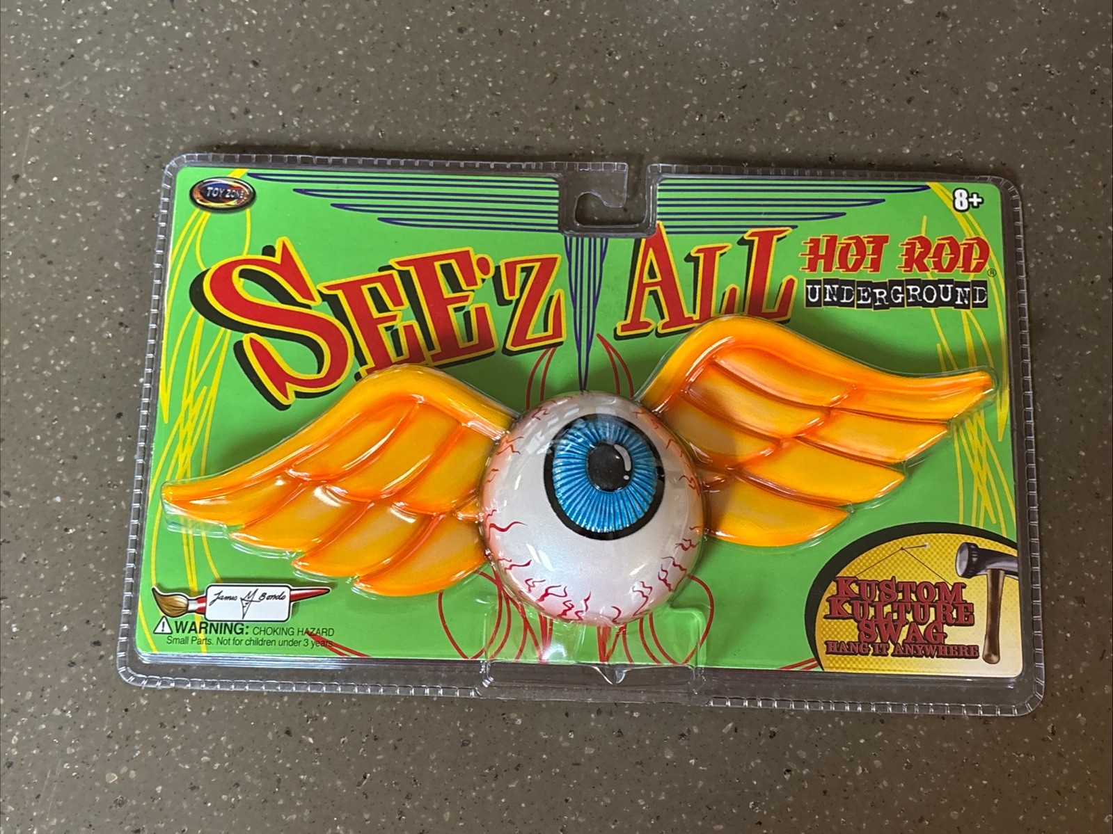 See\'z All Custom Art Flying Eyeball Swag Hanging 2005 Hot Rod Underground Orange