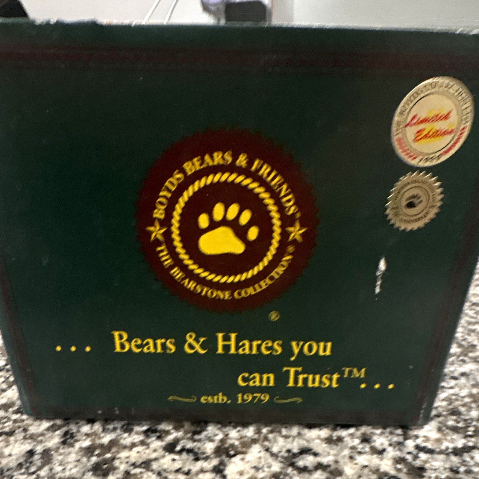 Boyds Bears & Friends Bearstone Limited Edition Resin Bear Figurine Boxed 1999