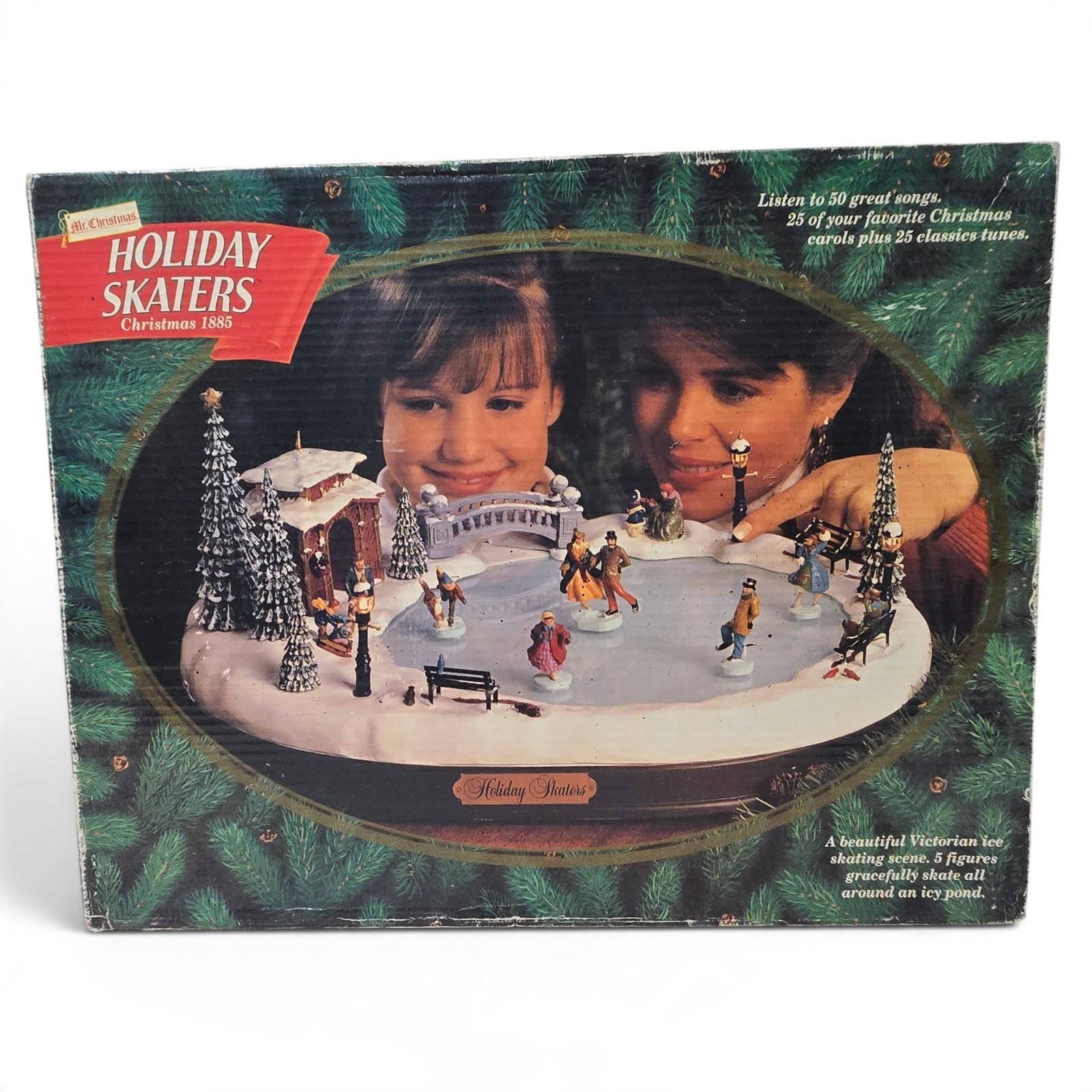 1995 Mr. Christmas Holiday Skaters Victorian Ice Skating Scene w/ 50 Songs 1995 Mr. Christmas Holiday Skaters Victorian Ice Skating Scene w/ 50 Songs