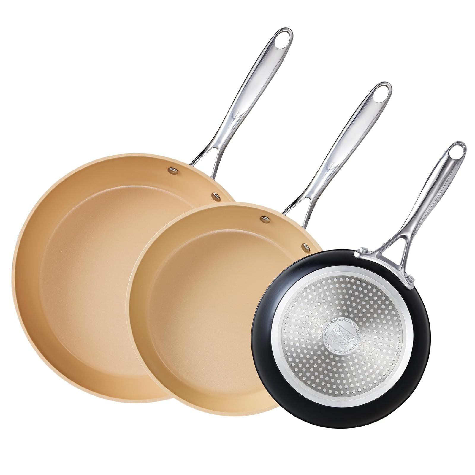 Cooks Standard 02787 3-Piece Hard Anodized Ceramic Nonstick Skillet Set Cooks Standard 02787 3-Piece Hard Anodized Ceramic Nonstick Skillet Set