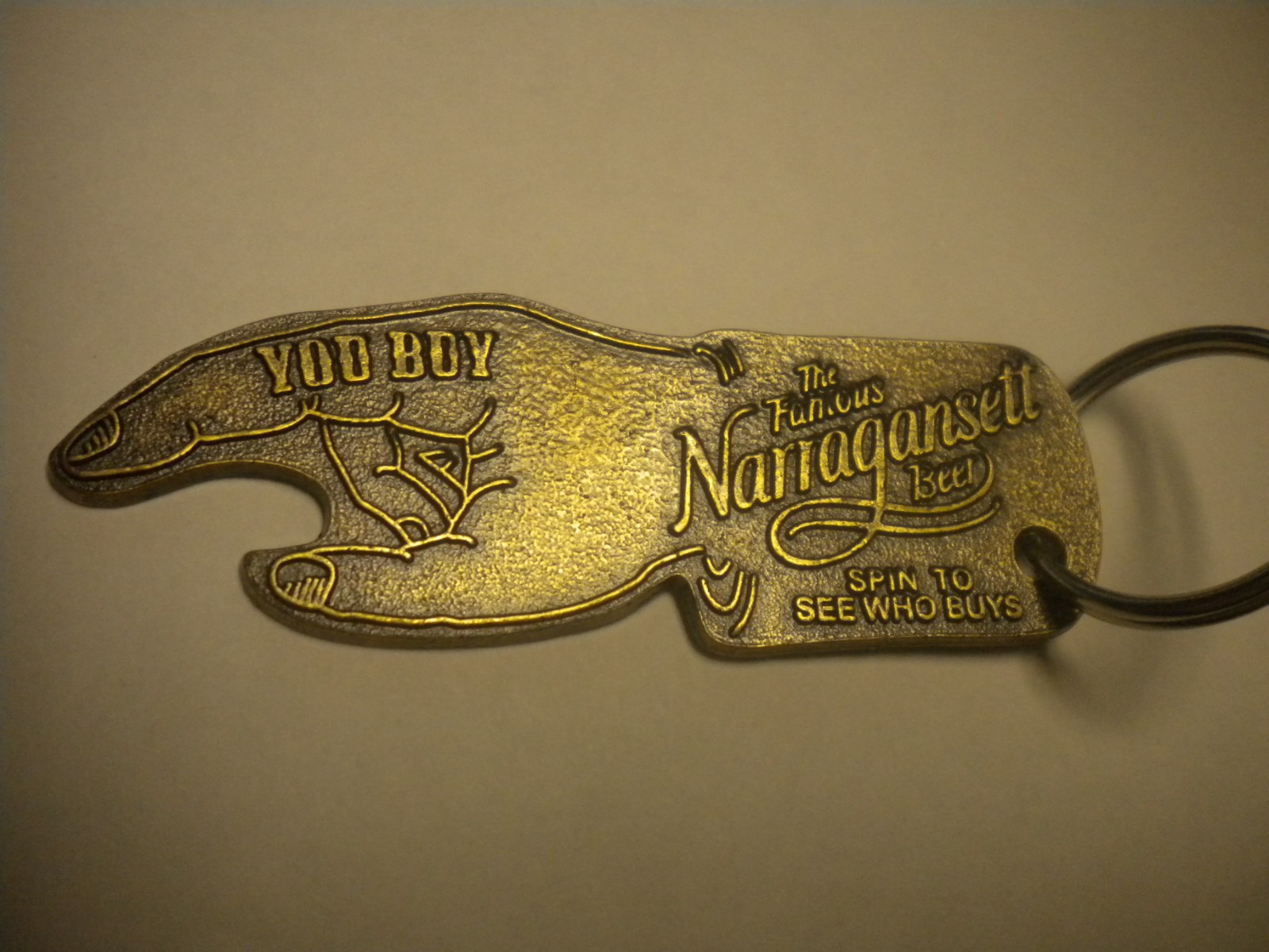 Narragansett beer bottle opener spinner game. chain. vintage Narragansett beer bottle opener spinner game. chain. vintage