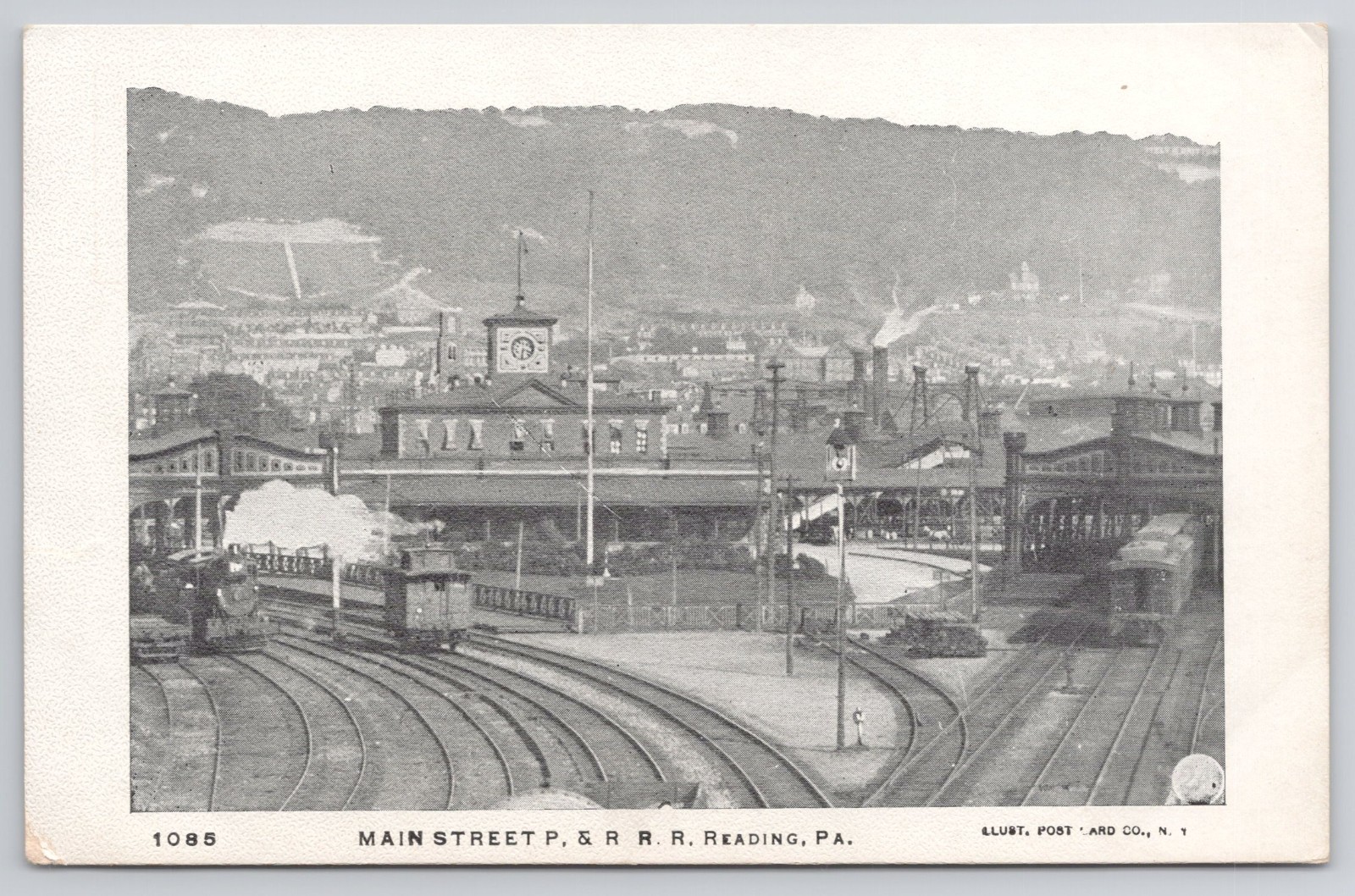 Main Street P & R. R. R. Reading PA Pennsylvania c1905 Postcard 21999b Main Street P & R. R. R. Reading PA Pennsylvania c1905 Postcard 21999b