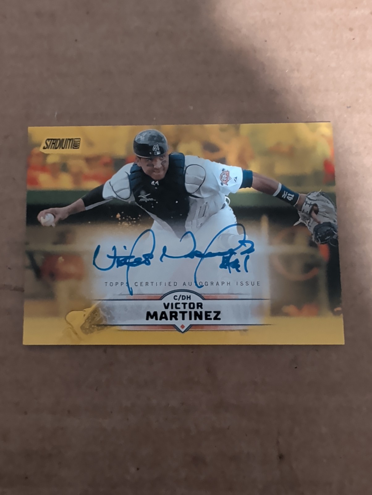 2025 Stadium Club Yellow Auto #SCBA-VM SSP Victor Martinez - Detroit Tigers 2025 Stadium Club Yellow Auto #SCBA-VM SSP Victor Martinez - Detroit Tigers