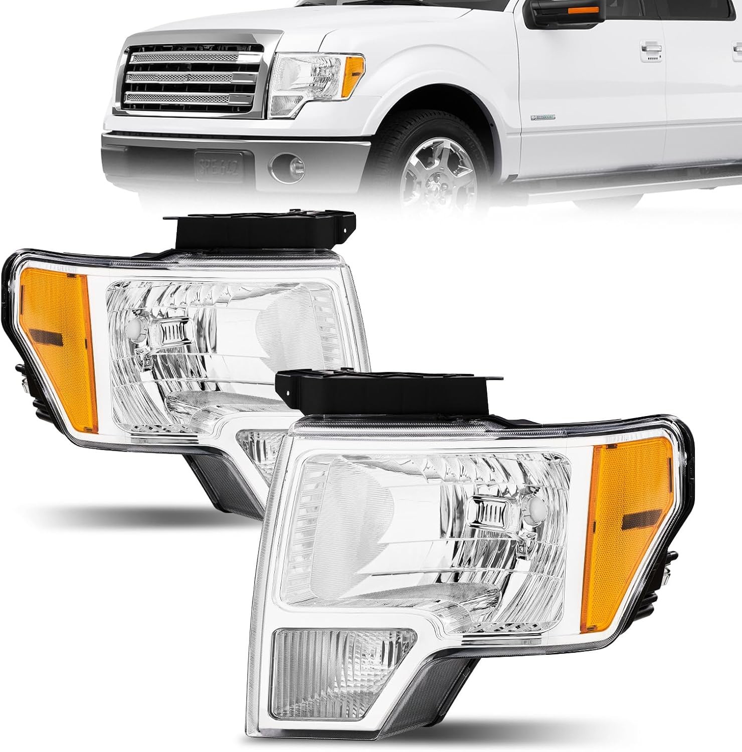 Headlight Assembly for 2009-2013 Ford F150 Driver & Passenger Side, Factory Styl Headlight Assembly for 2009-2013 Ford F150 Driver & Passenger Side, Factory Styl